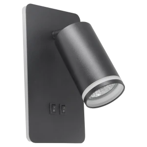 Kinkiet Goldlux PARIS 1xGU10 LED 6W z włącznikiem czarny – 324368