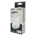 Ładowarka sieciowa 20W 2x USB-C biała ME61701 Eco Light