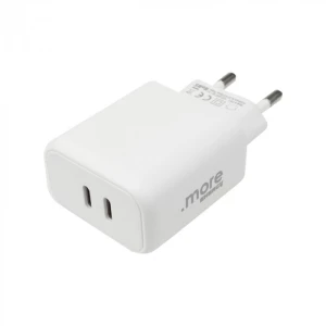 Ładowarka sieciowa 20W 2x USB-C biała ME61701 Eco Light