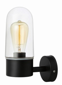 ZEN Kinkiet 1L Czarny/Przezroczysty IP44 107800 Markslojd