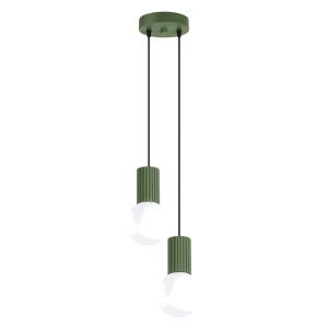 Lampa wisząca HALO 2P zielona oliwka SL.1974 SOLLUX