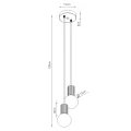 Lampa wisząca HALO 2P mocca SL.1976 SOLLUX