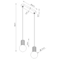 Lampa wisząca HALO 2L biała SL.1981 SOLLUX