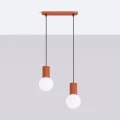 Lampa wisząca HALO 2L ochra czerwona SL.1985 SOLLUX
