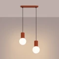 Lampa wisząca HALO 2L ochra czerwona SL.1985 SOLLUX