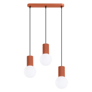 Lampa wisząca HALO 3L ochra czerwona SL.1995 SOLLUX