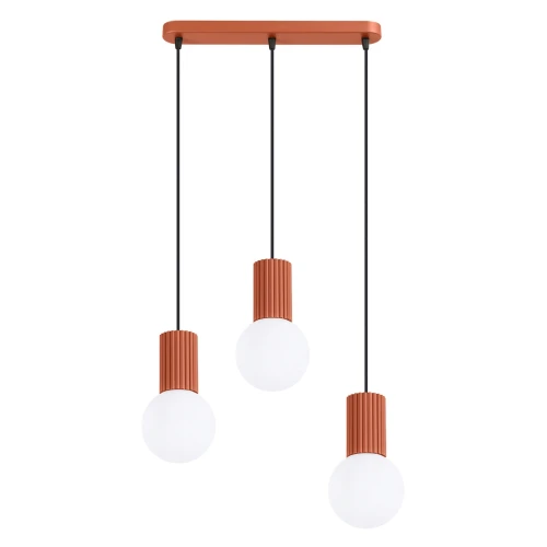 Lampa wisząca HALO 3L ochra czerwona SL.1995 SOLLUX