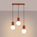 Lampa wisząca HALO 3L ochra czerwona SL.1995 SOLLUX