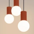 Lampa wisząca HALO 3L ochra czerwona SL.1995 SOLLUX