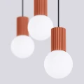 Lampa wisząca HALO 3L ochra czerwona SL.1995 SOLLUX
