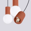 Lampa wisząca HALO 3L ochra czerwona SL.1995 SOLLUX