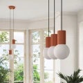 Lampa wisząca HALO 3L ochra czerwona SL.1995 SOLLUX