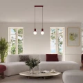 Lampa wisząca HALO 3L burgund SL.1999 SOLLUX