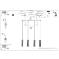 Lampa wisząca KARBON 4L czarny SL.2003 SOLLUX