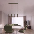 Lampa wisząca KARBON 4L zielona oliwka SL.2005 SOLLUX