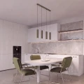 Lampa wisząca KARBON 4L zielona oliwka SL.2005 SOLLUX