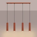 Lampa wisząca KARBON 4L ochra czerwona SL.2006 SOLLUX