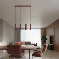 Lampa wisząca KARBON 4L ochra czerwona SL.2006 SOLLUX