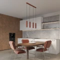 Lampa wisząca KARBON 4L ochra czerwona SL.2006 SOLLUX