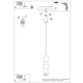 Lampa wisząca KUBBE średnia R SL.2028 SOLLUX