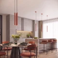 Lampa wisząca ARCHE 2P ochra czerwona SL.2040 SOLLUX