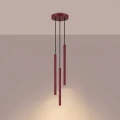 Lampa wisząca ARCHE 3P burgund SL.2044 SOLLUX