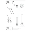 Lampa wisząca LAGOS 1 taupe SL.2078 SOLLUX