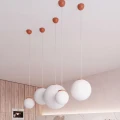 Lampa wisząca UGO 40 ochra czerwona SL.2221 SOLLUX