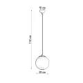 Lampa wisząca UGO 20 zielona oliwka SL.2228 SOLLUX