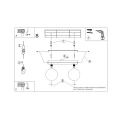Plafon YOLI 2 burgund SL.2251 SOLLUX