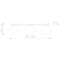 Plafon YOLI 3 burgund SL.2252 SOLLUX