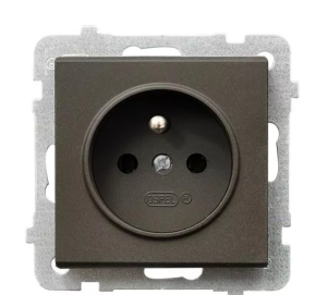 SONATA Gniazdo pojedyncze z/u czekoladowy metalik GP-1RZ/m/40