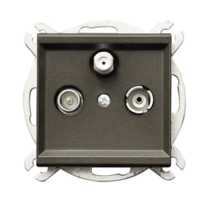 SONATA Gniazdo antenowe RTV-SAT końcowe czekoladowy metalik GPA-RS/m/40