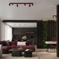 Lampa wisząca KARBON 3L burgund SL.2302 SOLLUX
