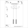 Lampa wisząca KARBON 2 ultramaryna SL.2312 SOLLUX