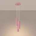 Lampa wisząca KARBON 3P różowa SL.2338 SOLLUX