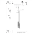 Lampa wisząca KARBON 3P żółta SL.2340 SOLLUX