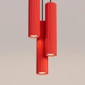 Lampa wisząca KARBON 3P czerwona SL.2341 SOLLUX