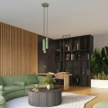 Plafon KARBON 3L szałwiowy SL.2352 SOLLUX