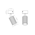 Plafon KARBON 1 czerwony SL.2364 SOLLUX