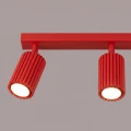 Plafon KARBON 3L czerwony SL.2366 SOLLUX