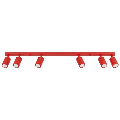 Plafon KARBON 6L czerwony SL.2369 SOLLUX