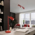 Plafon KARBON 6L czerwony SL.2369 SOLLUX