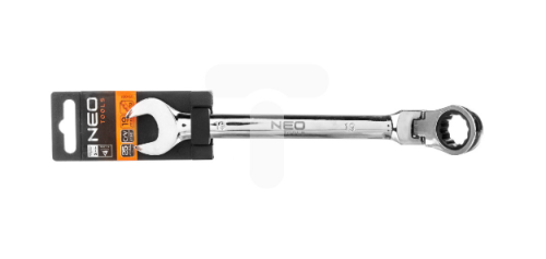 Klucz płasko-oczkowy z przegubem i grzechotką 19 x 250 mm 09-061