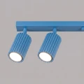 Plafon KARBON 6L błękitny SL.2383 SOLLUX