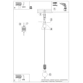 Lampa wisząca HALO 1 różowa SL.2387 SOLLUX