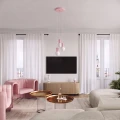Lampa wisząca HALO 1 różowa SL.2387 SOLLUX