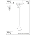 Lampa wisząca NOX 25 błękitna SL.2535 SOLLUX