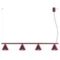 Żyrandol NOX 4L burgund SL.2558 SOLLUX