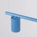 Żyrandol KARBON 4 błękitna SL.2726 SOLLUX